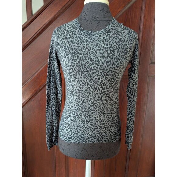 Lauren Ralph Lauren Womens Leopard Print Silk & Cashmere Sweater P/S - Picture 1 of 7